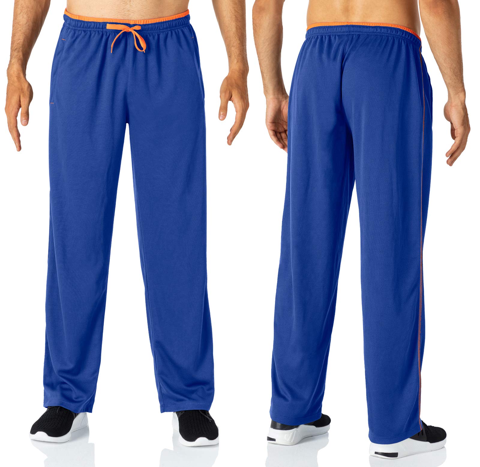 Butrends Men's Lightweight Mesh Sweatpants with Drawstring Elastic Waistband - Breathable Running Jogging Pants with Zipper Pockets for Gym, Workout & Casual Wear