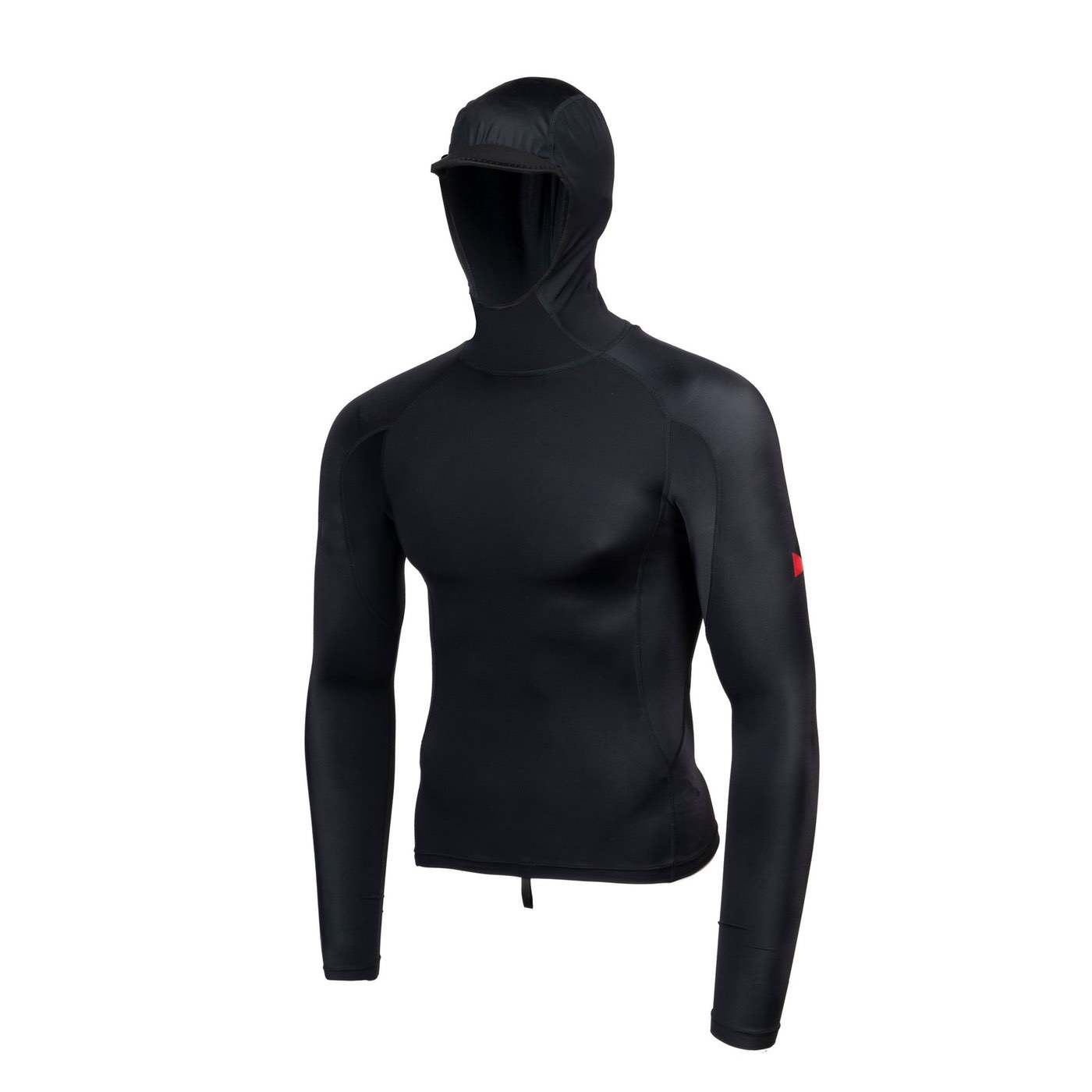 Florence Marine X Long Sleeve Utility Pocket Hooded Rashguard for Men & Women - UPF 50+ Sun Protection, Quick Dry Swim Shirt for Surfing, Swimming, Diving & Water Sports - Black