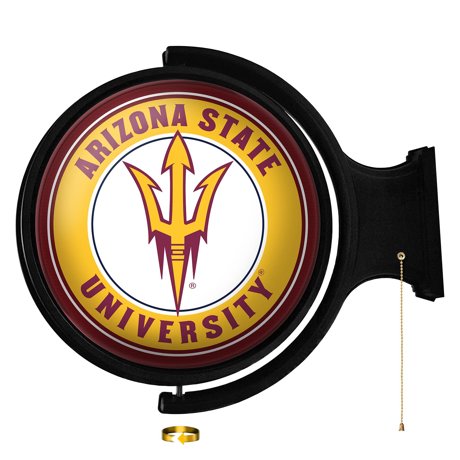Arizona State Sun Devils LED Rotating Wall Sign - College Sports Decor for Football, Basketball & Baseball Fans - Durable USA-Made Lighted Wall Art for Home, Office, Game Room, Man Cave & Garage - Perfect for Game Nights and Tailgating Parties