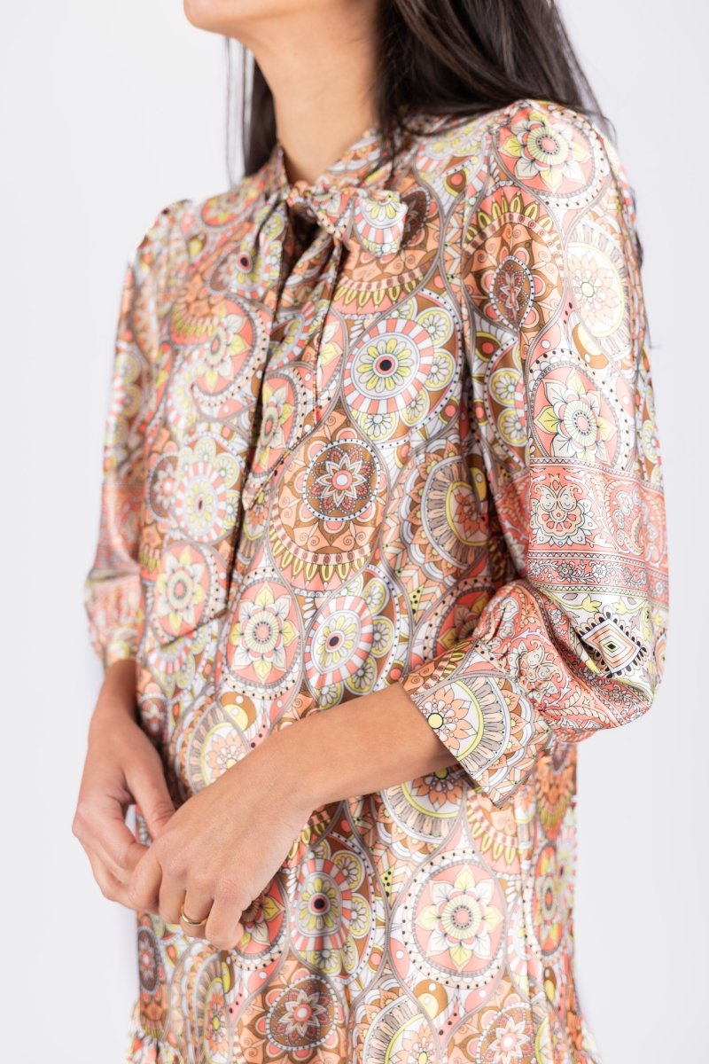 LEONA DRESS for Women - Multi-Color Floral Summer Dress with Pockets | Perfect for Beach Vacation, Date Night & Casual Outings