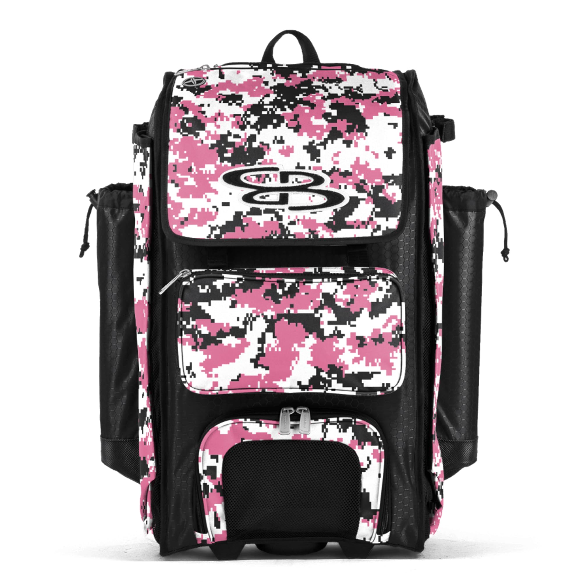 Boombah Catchers Superpack Hybrid Rolling Digital Camo Bat Bag - Wheeled & Backpack Baseball Equipment for Players - Multiple Color Options - Perfect for Travel & Team Sports