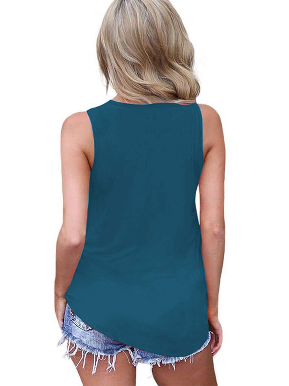 Sarin Mathews Women's Criss Cross Tank Tops - Summer Sleeveless Casual Basic Tee Shirts & Blouses - Perfect for Yoga, Beach & Everyday Wear