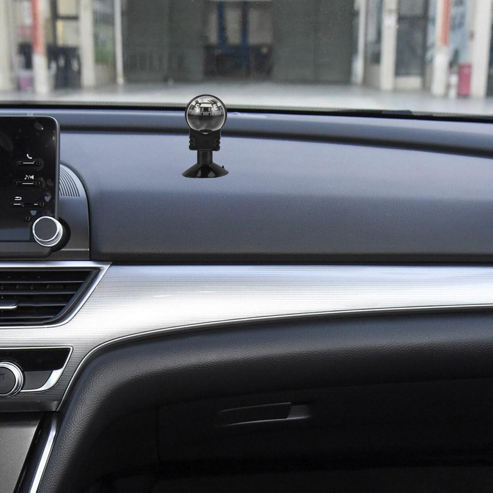HANABASS Car Compass Ball - 360° Swivel Dashboard Compass for Cars, Trucks & Boats | Accurate Navigation, Stylish Auto Interior Decoration | Perfect for Road Trips, Off-Roading & Marine Adventures