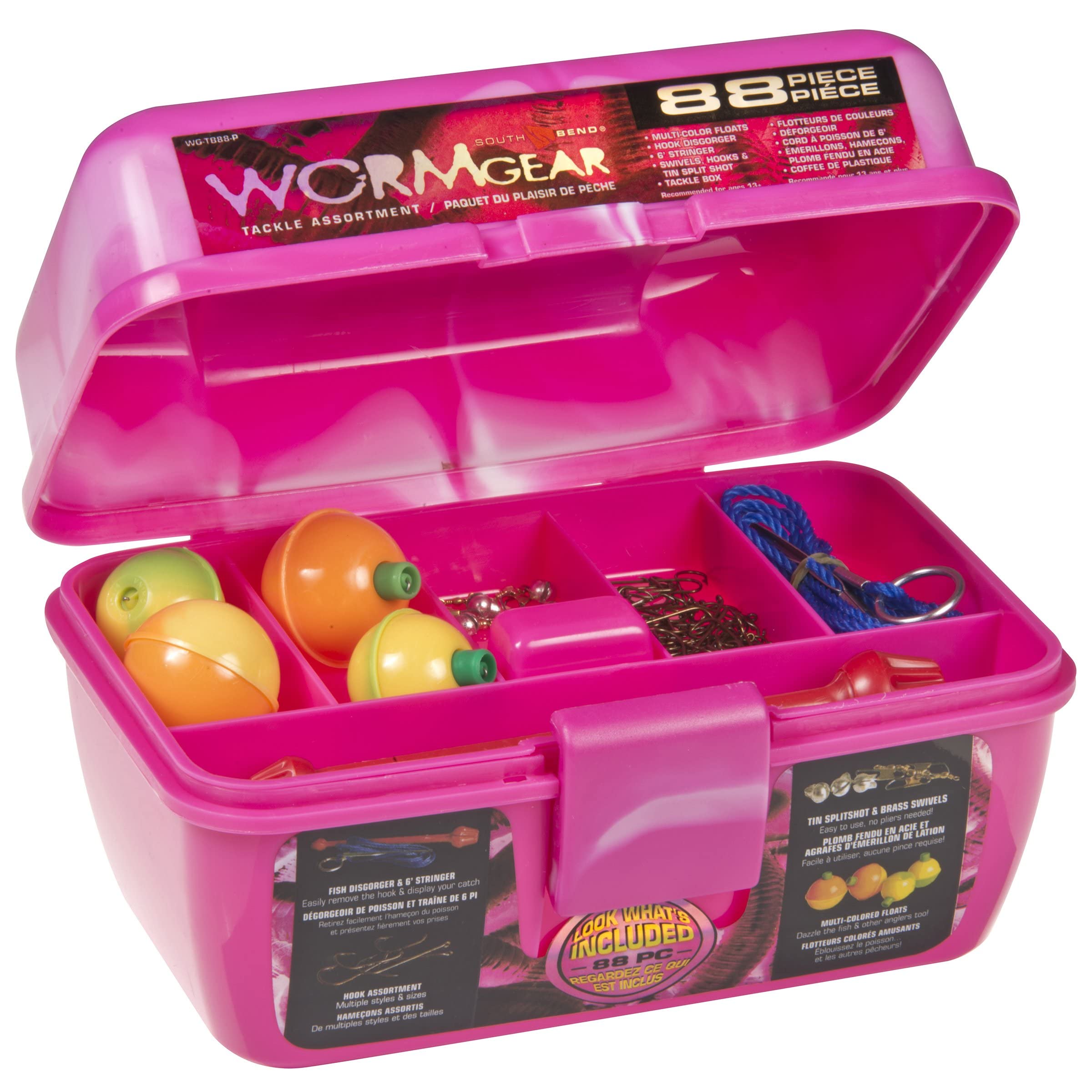88 Piece Loaded Tackle Box - Premium Fishing Gear Set with Hooks, Lures & Tools for Bass, Trout & Saltwater Fishing | Perfect for Beginners & Professionals