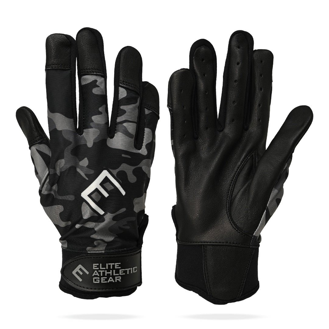 Blackout Camo Batting Gloves for Baseball & Softball - Non-Slip Grip, Breathable & Durable - Perfect for Training, Games & Outdoor Sports