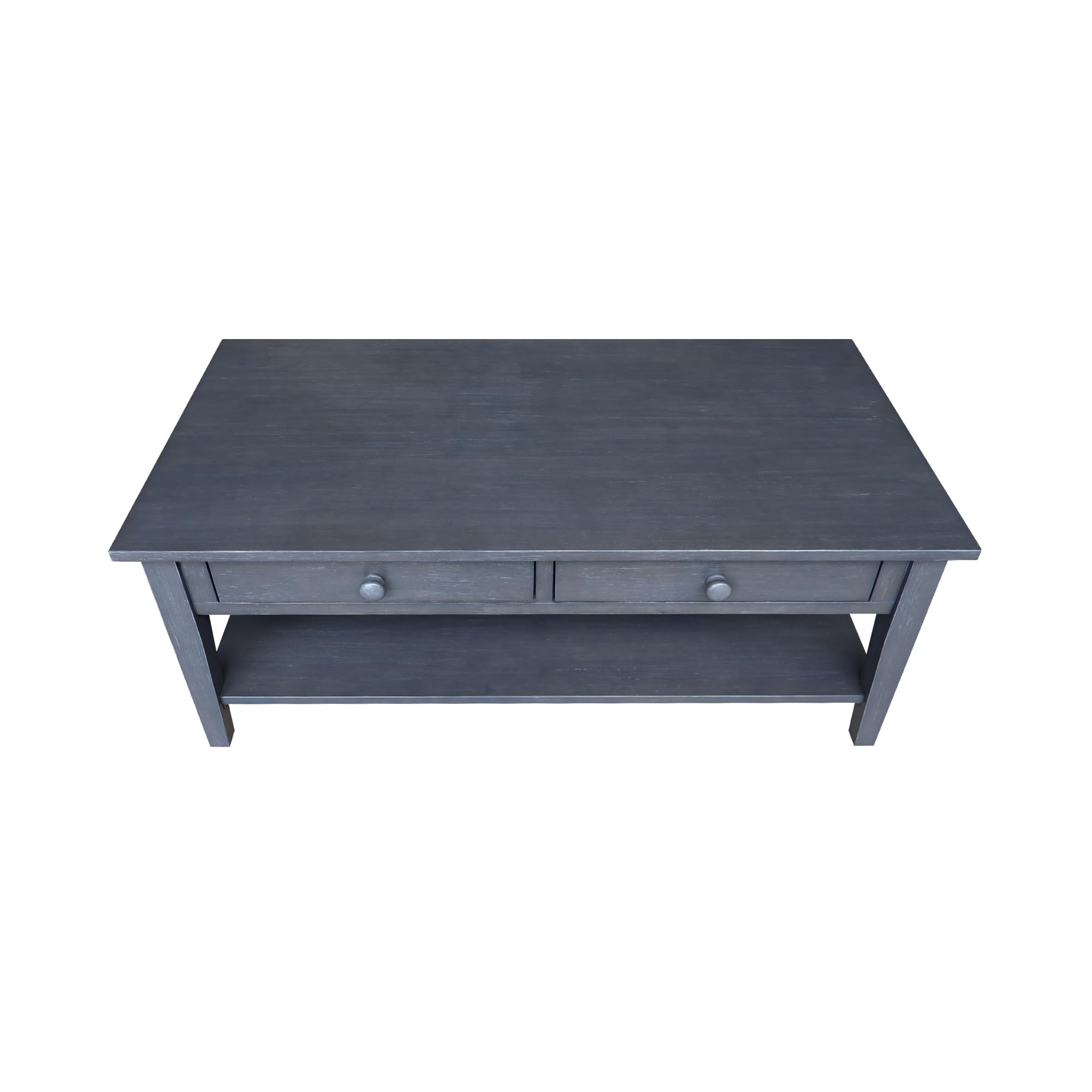 IC International Concepts Solid Wood Spencer Coffee Table - Modern Living Room Furniture for Home Decor & Entertainment Spaces
