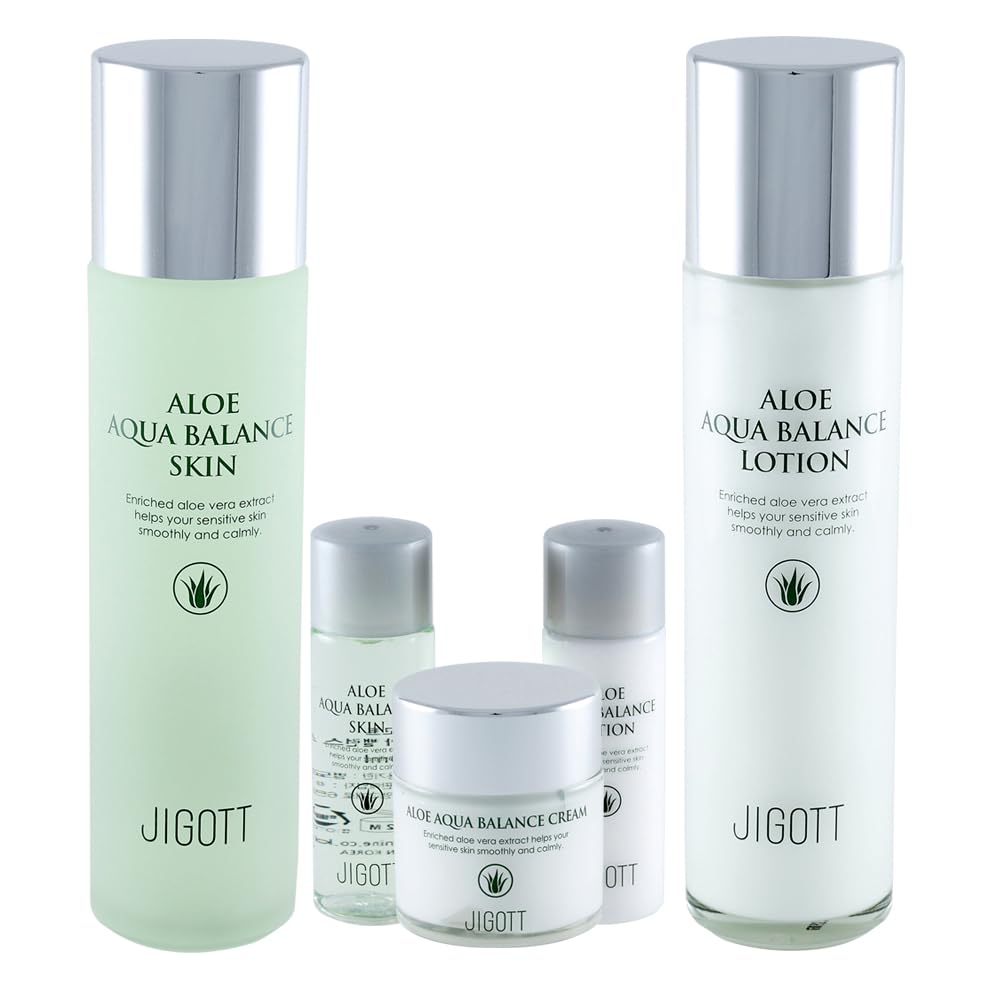 Aloe Aqua Balance Skincare Set - 150ml Toner, 150ml Lotion, 50ml Cream for Hydration