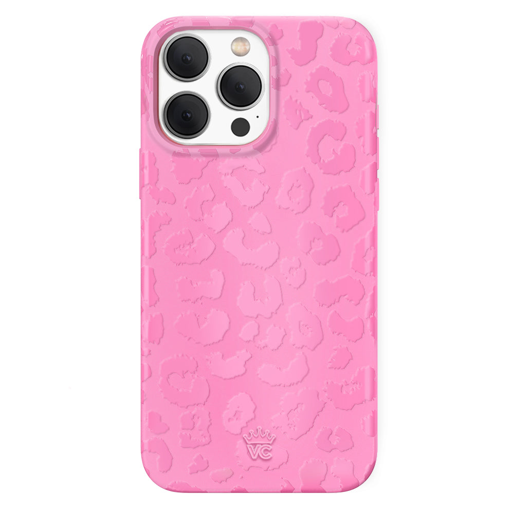 Hot Pink Leopard Print iPhone Case - Trendy Protective Cover for iPhone 13/14/15 - Perfect for Fashion Lovers & Everyday Use