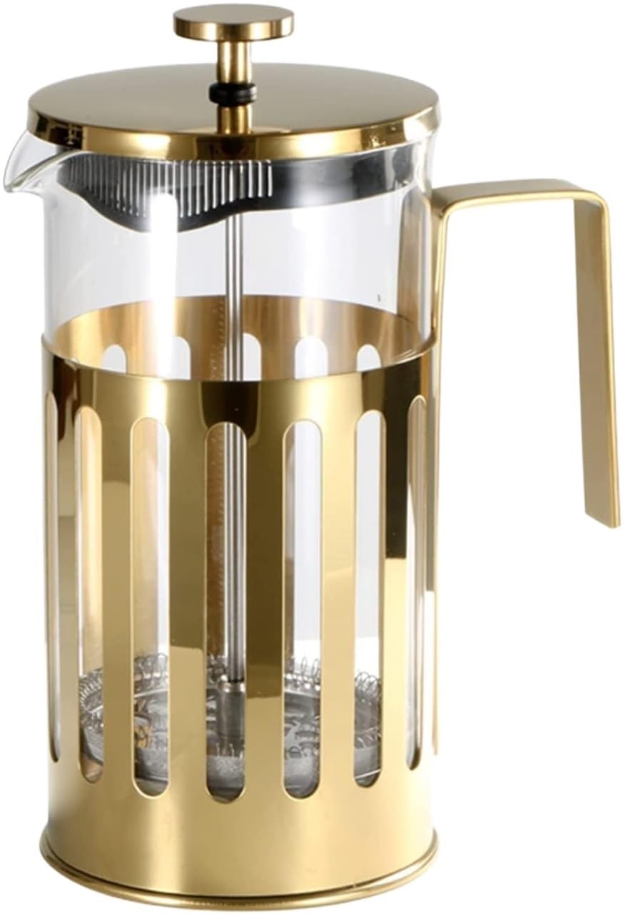 Premium French Press Coffee Maker - 34oz Insulated Stainless Steel Plunger with 3-Level Filtration, Heat-Resistant Borosilicate Glass - Perfect for Home, Office & Camping Brewing Fresh Coffee