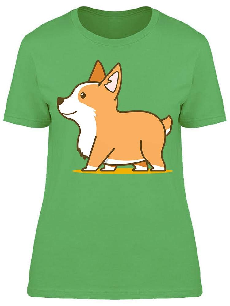 Corgi Walking T-Shirt for Women - Comfortable Casual Tee with Cute Corgi Design - Perfect for Dog Lovers, Daily Wear, and Outdoor Activities