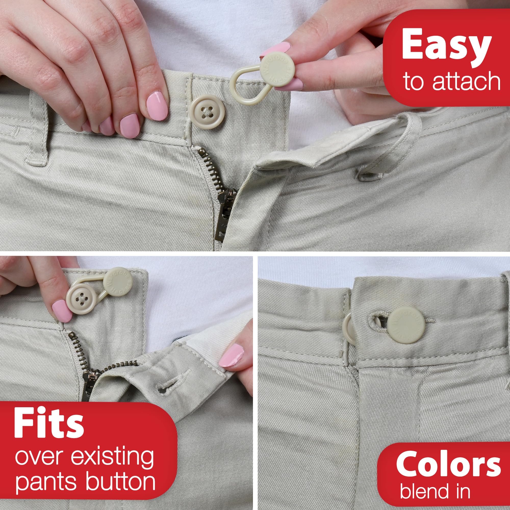 Flexible Waist Extenders for Jeans & Pants - Perfect Fit Solution