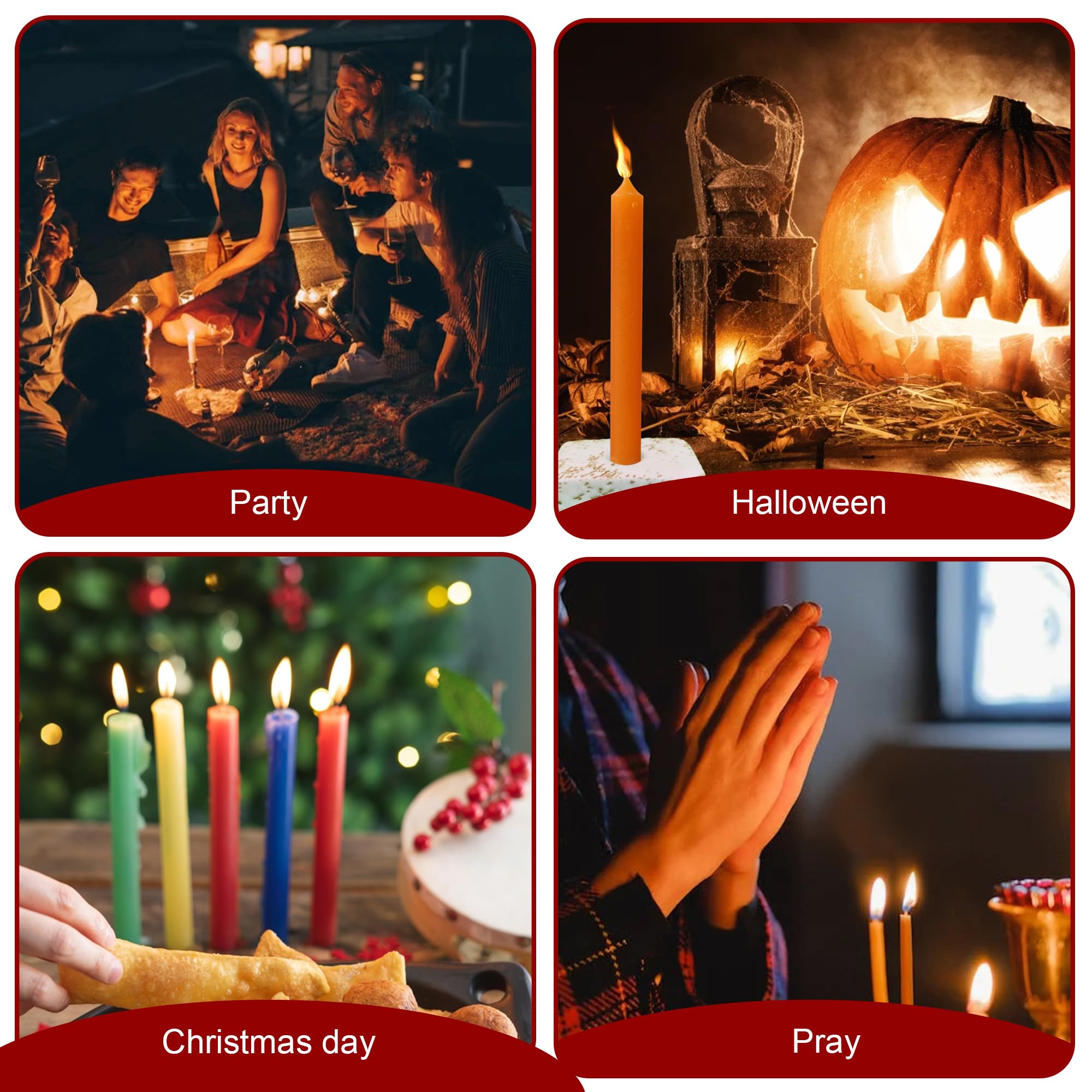 Chime Spell Candles - Unscented Mini Taper Candles 4