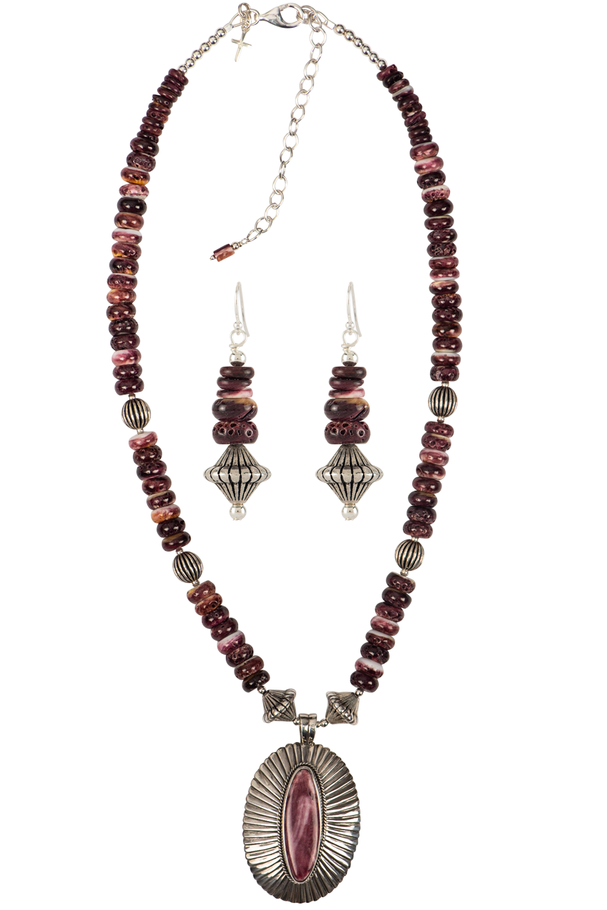 Sweet Tea Jewelry Purple Oyster Set - Elegant Pearl Necklace & Earrings for Women | Perfect for Weddings, Parties & Special Occasions