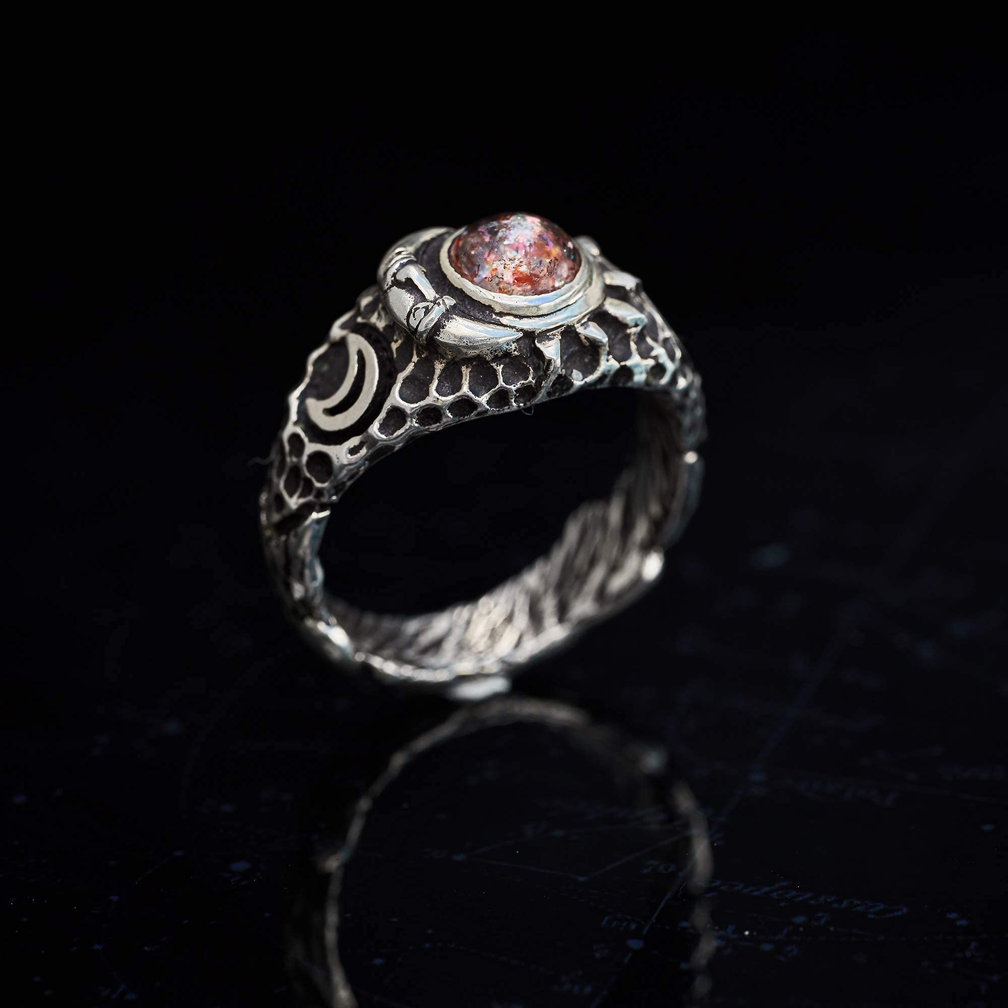Sunstone Engagement Ring 