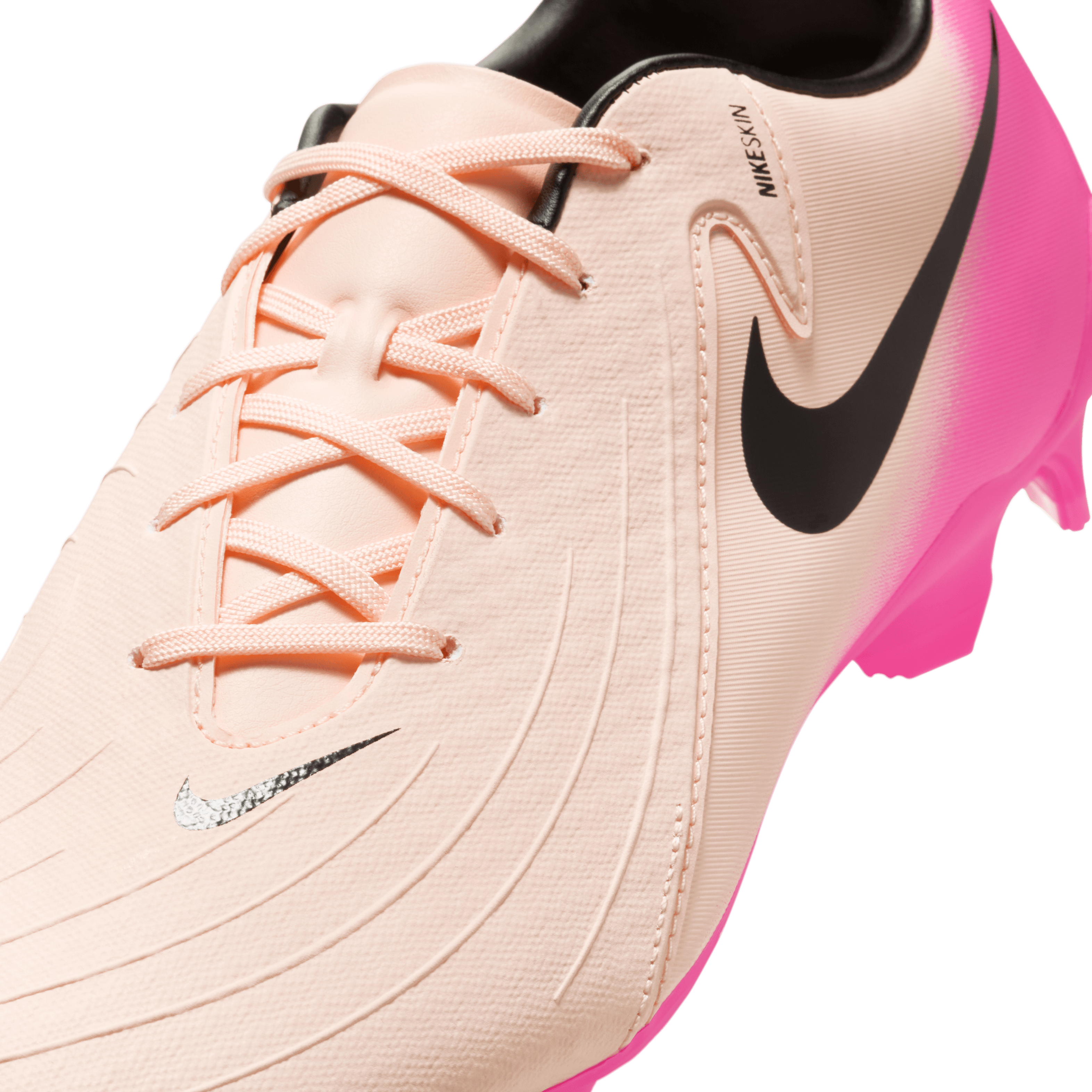 Nike Phantom GX 2 Academy FG/MG Soccer Cleats - Crimson Tint/Black/Pink Blast - Firm Ground & Multi-Ground Football Boots for Men - Perfect for Training and Matches