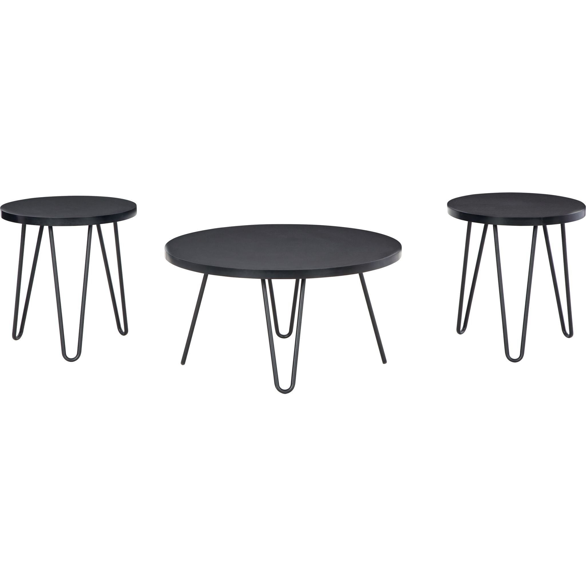 Blitzyn 3-Pack Black Folding Tables - Lightweight Portable Tables for Indoor & Outdoor Use, Parties, Camping, Picnics, and Events