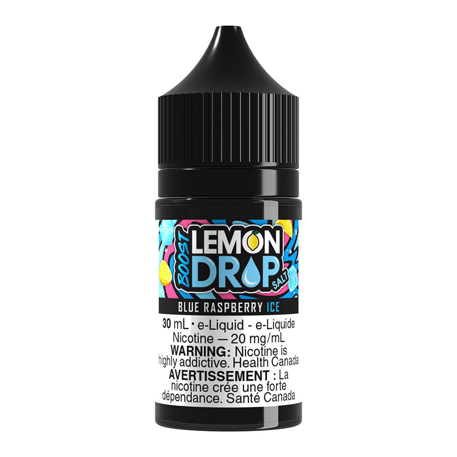 Lemon Drop Boost Salt Nic E-Liquid - Blue Raspberry Ice Flavor | Refreshing Nicotine Salt Vape Juice for All-Day Vaping | Perfect for Pod Systems & Disposable Vapes