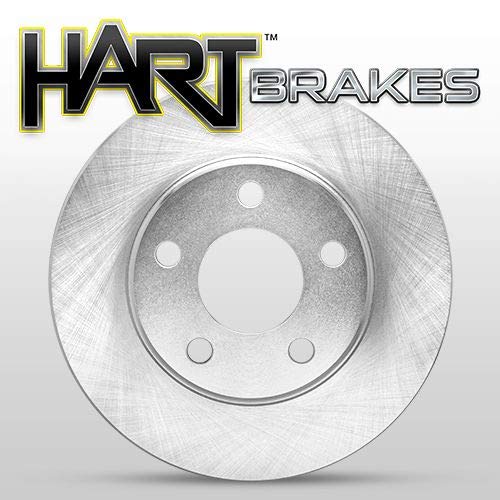 Hart Premium Ceramic Front Brake Pads and Rotors Kit - Compatible with 1983-1990 Toyota Tercel | Smooth Stopping Power for City Driving & Highway Commuting