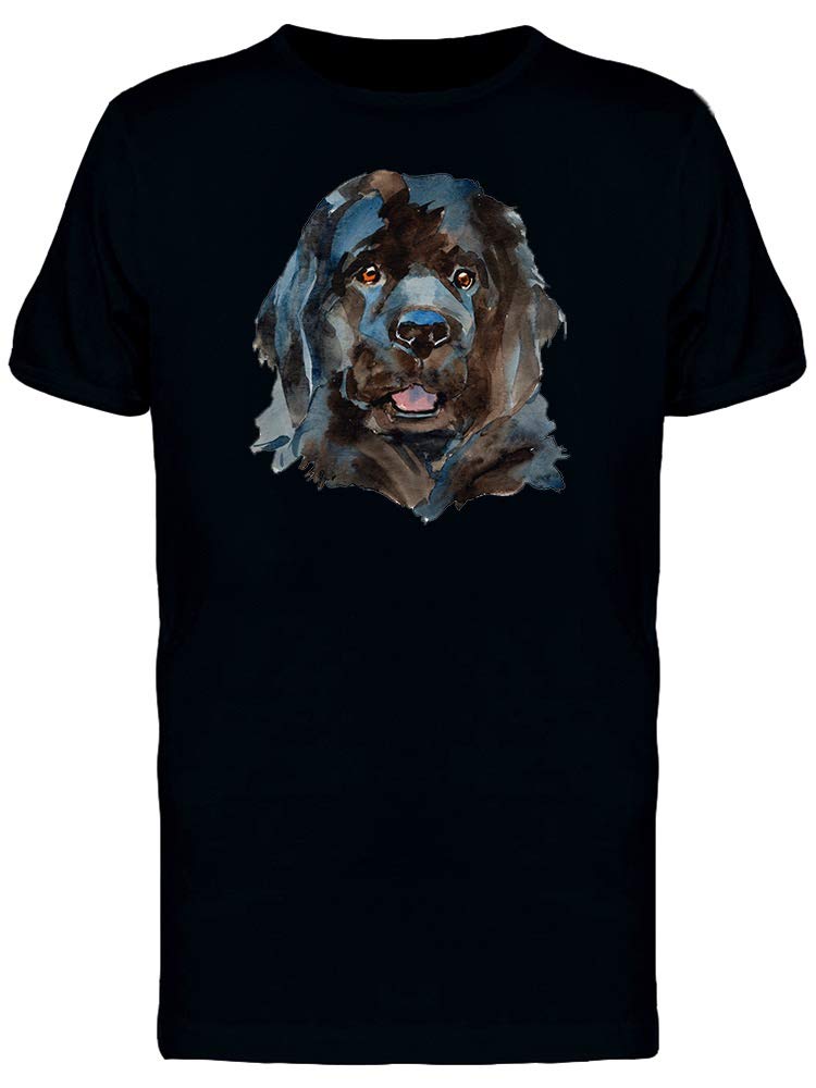 Newfoundland Dog Head Print T-Shirt for Men - Casual Graphic Tee for Dog Lovers & Pet Owners