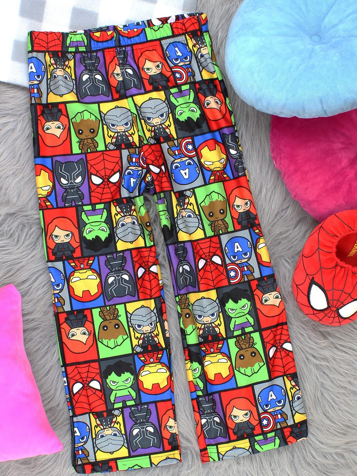 Marvel Avengers Superheroes Kids' Lounge Pajama Pants - Soft Cotton Sleepwear for Boys & Girls - Perfect for Movie Nights & Sleepovers