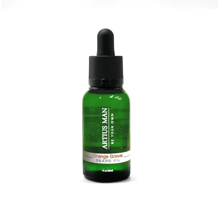 Artius Man Orange Grove Beard Oil for Men - Natural Conditioning & Hydration - Perfect for Daily Grooming & Styling - Ideal for Dry, Itchy Beards & Healthy Growth