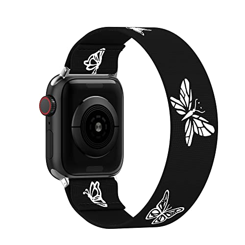 BMBEAR Stretchy Solo Loop Bands for Apple Watch 40mm 38mm 44mm 42mm 41mm 45mm 49mm & Ultra - Braided Elastic Nylon Strap Compatible with iWatch Series 8/7/6/5/4/3/2/1/SE - Perfect for Workouts, Running & Everyday Wear