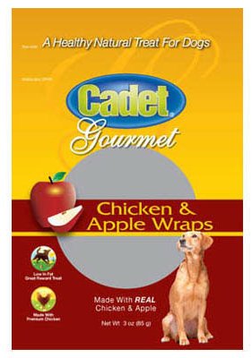 3 oz. Apple & Chicken Wrap for Dogs - Healthy & Natural Dog Treats - Perfect for Training, Rewards & Snacks