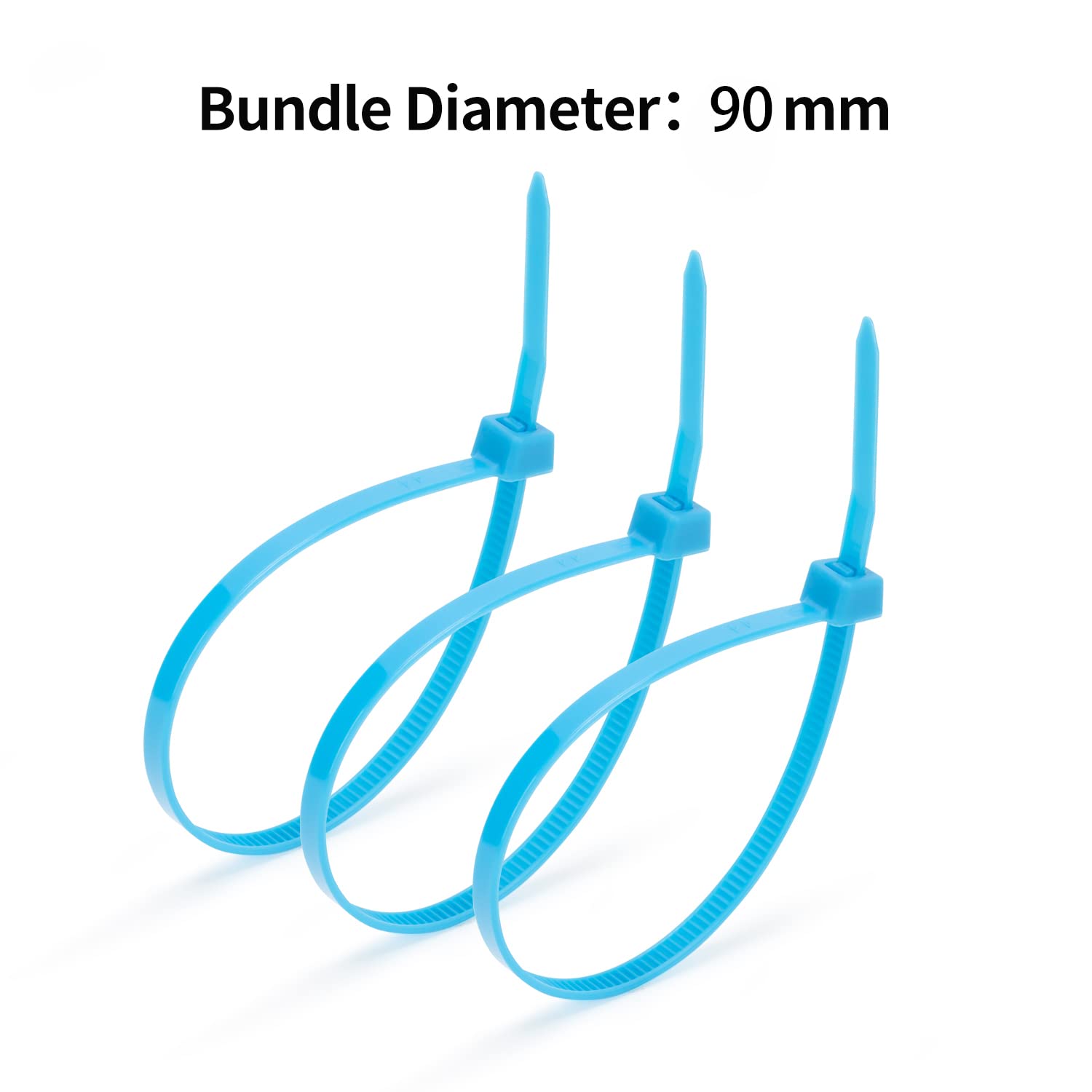 XINGO 100-Pack 14-Inch Heavy Duty Cable Zip Ties - 120 lbs Tensile Strength, Self-Locking Plastic Wire Ties for Indoor & Outdoor Use (White) - Perfect for Organizing Cables, Bundling Wires & Securing Items in Home, Office & Garden