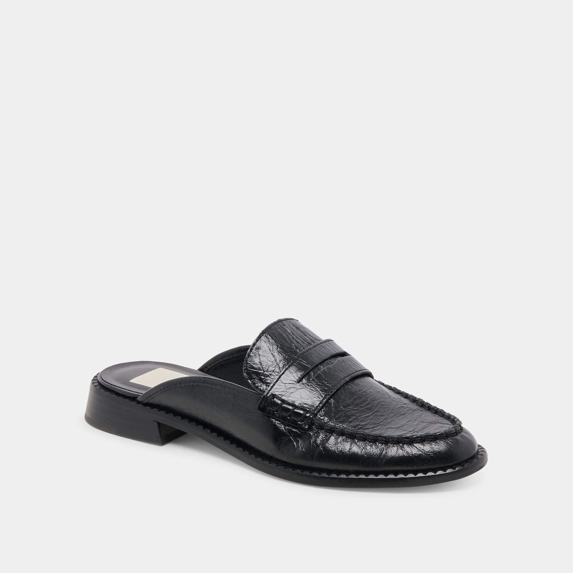 Havan Loafers for Women - Midnight Crinkle Patent Leather Slip-On Shoes - Comfortable & Stylish for Office, Casual & Travel Wear