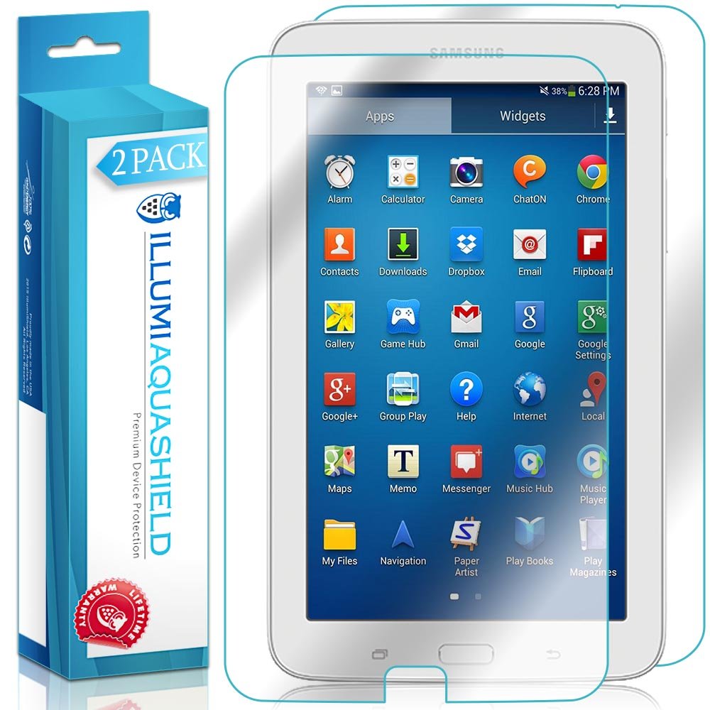 **2-Pack HD Clear TPU Screen Protector for Samsung Galaxy Tab E Lite - No-Bubble Front & Back AquaShield Film - Perfect for Kids, Travel & Everyday Protection**