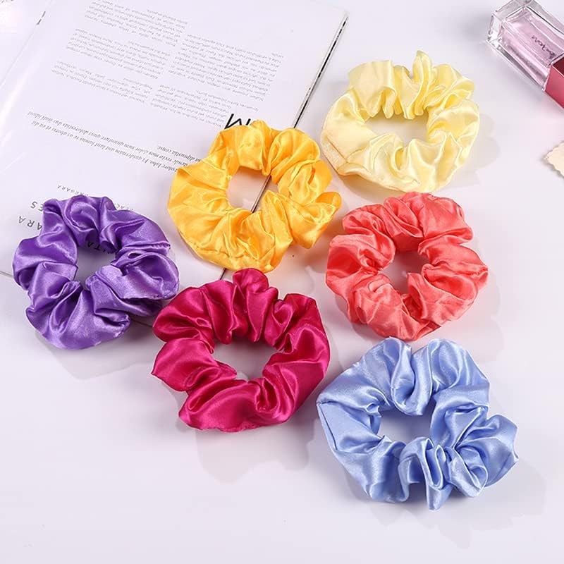 Premium Starvis Hair Scrunchies - Soft Chiffon & Cotton Elastic Hair Bands for Women & Girls (24-Pack) - Perfect for School, Workouts, and Everyday Styling