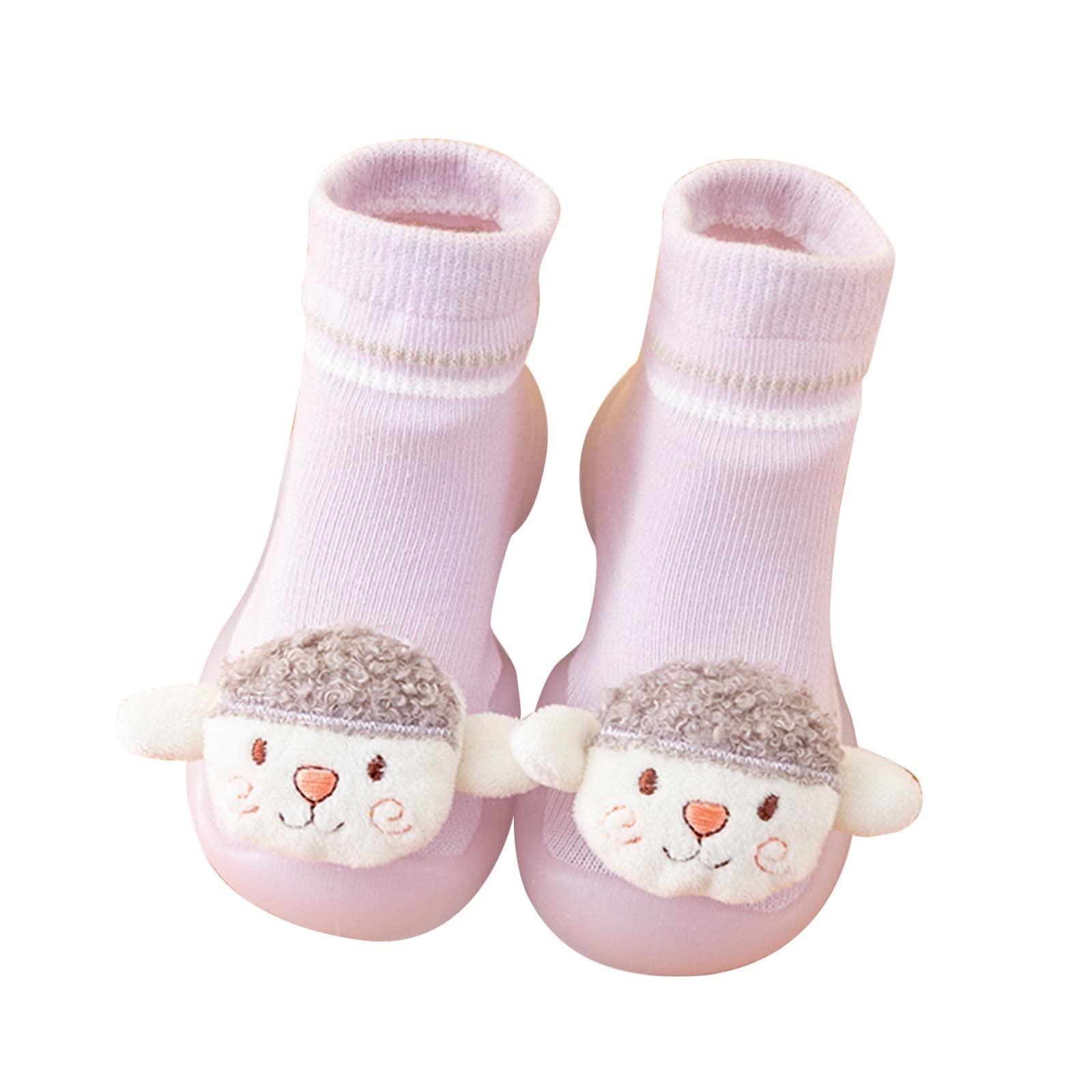 Toddler Strap Sneakers - Cute Cartoon Sheep Socks Shoes for Girls | Playtime & Home Wear
