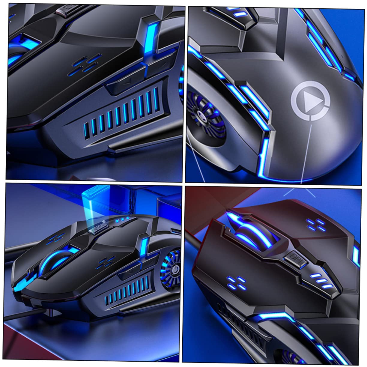 Uonlytech High Precision Wired Gaming Mouse - 6 Programmable Buttons, Silent Click, Ergonomic Design for PC, Laptop, Mac | Perfect for Gaming, Office Work & Graphic Design (Black)