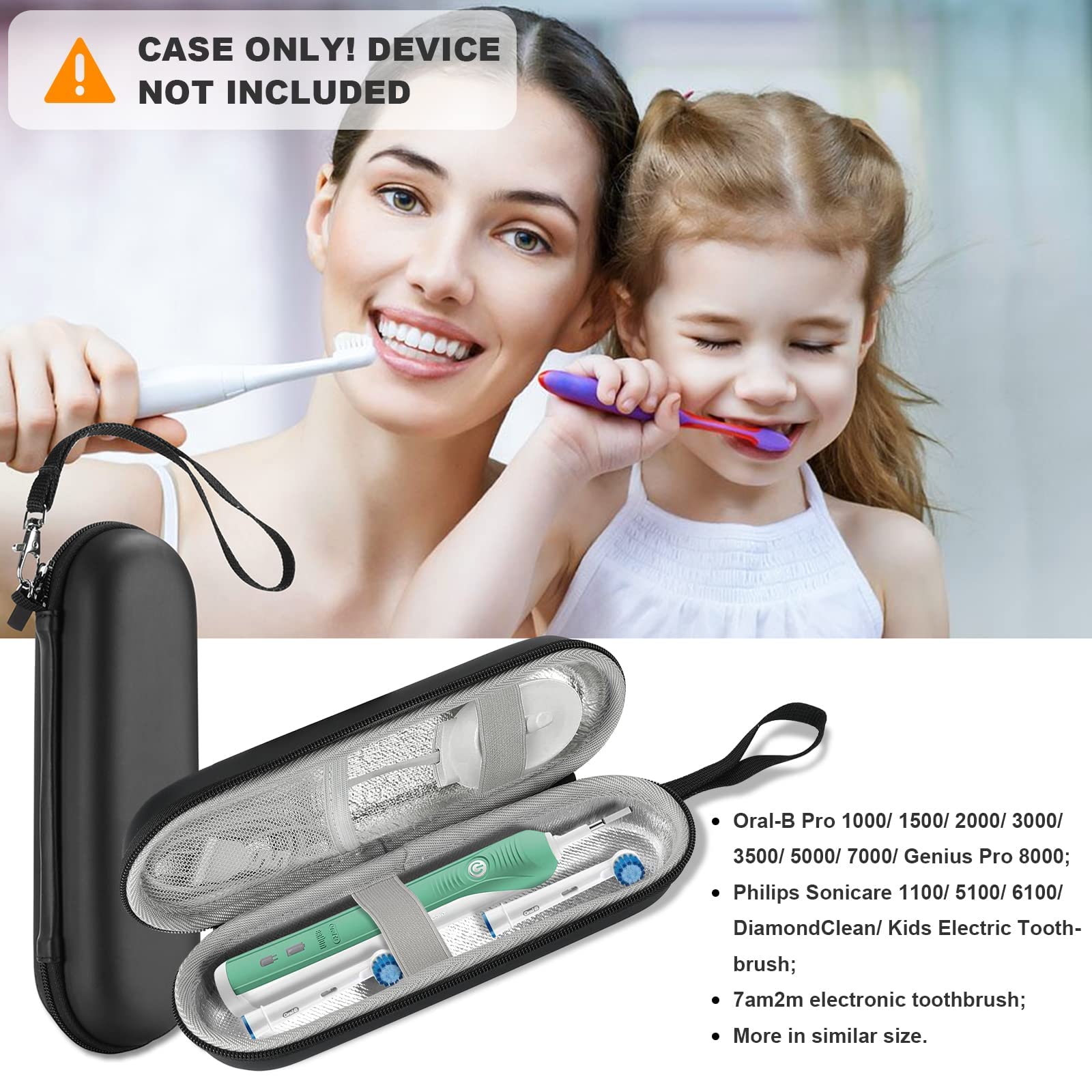 ProCase Electric Toothbrush Travel Case with Hard Protective Cover - Waterproof & Compact Design for Oral B, Philips Sonicare - Perfect for Travel, Camping & Gym Use