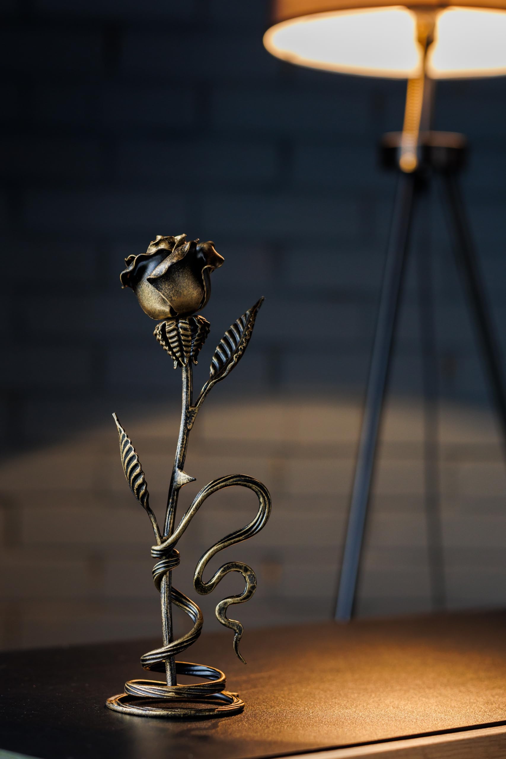 Personalized Bronze Rose Gift for Wedding Anniversary - 8th & 19th Year Metal Flower Keepsake for Couples - Perfect for Romantic Gifts, Home Decor & Special Occasions