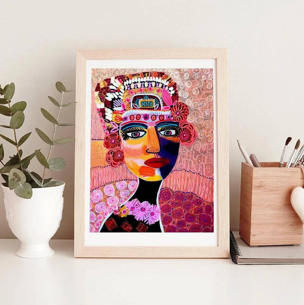 Empress Modern Art Print - Elegant Wall Decor for Living Room, Bedroom & Office | High-Quality Canvas Painting for Home & Office Decor