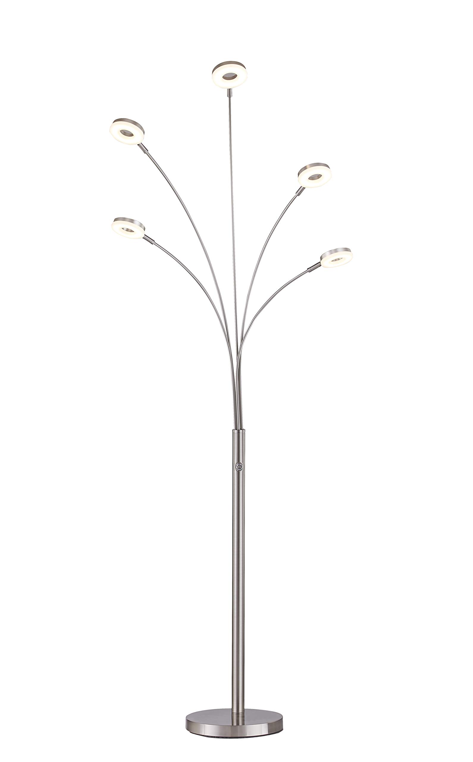 Artiva USA UFO Super Bright LED 5-Arched Floor Lamp with Touch Dimmer - Modern Adjustable Lighting for Living Room, Bedroom & Office Decor