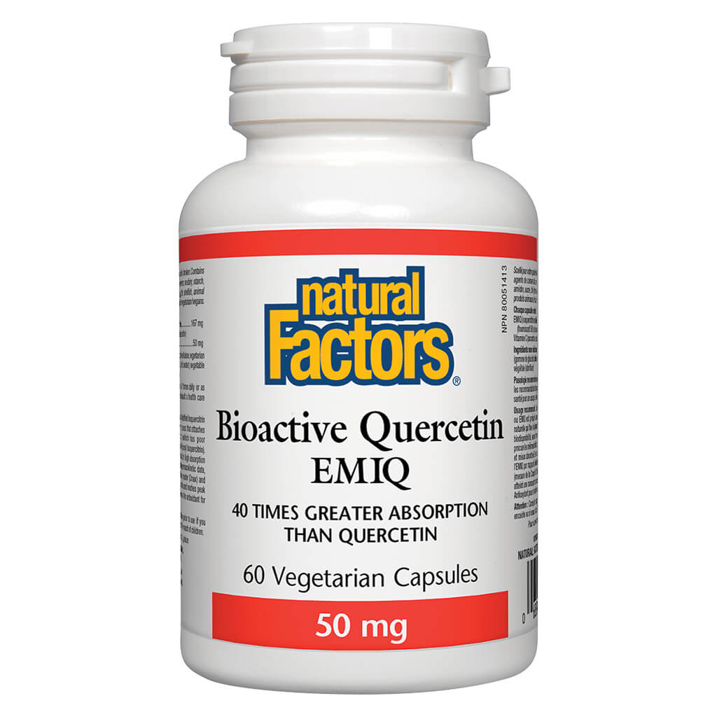 Bioactive Quercetin EMIQ 50mg Supplement - Antioxidant Support for Immune & Heart Health - Perfect for Daily Wellness & Active Lifestyles
