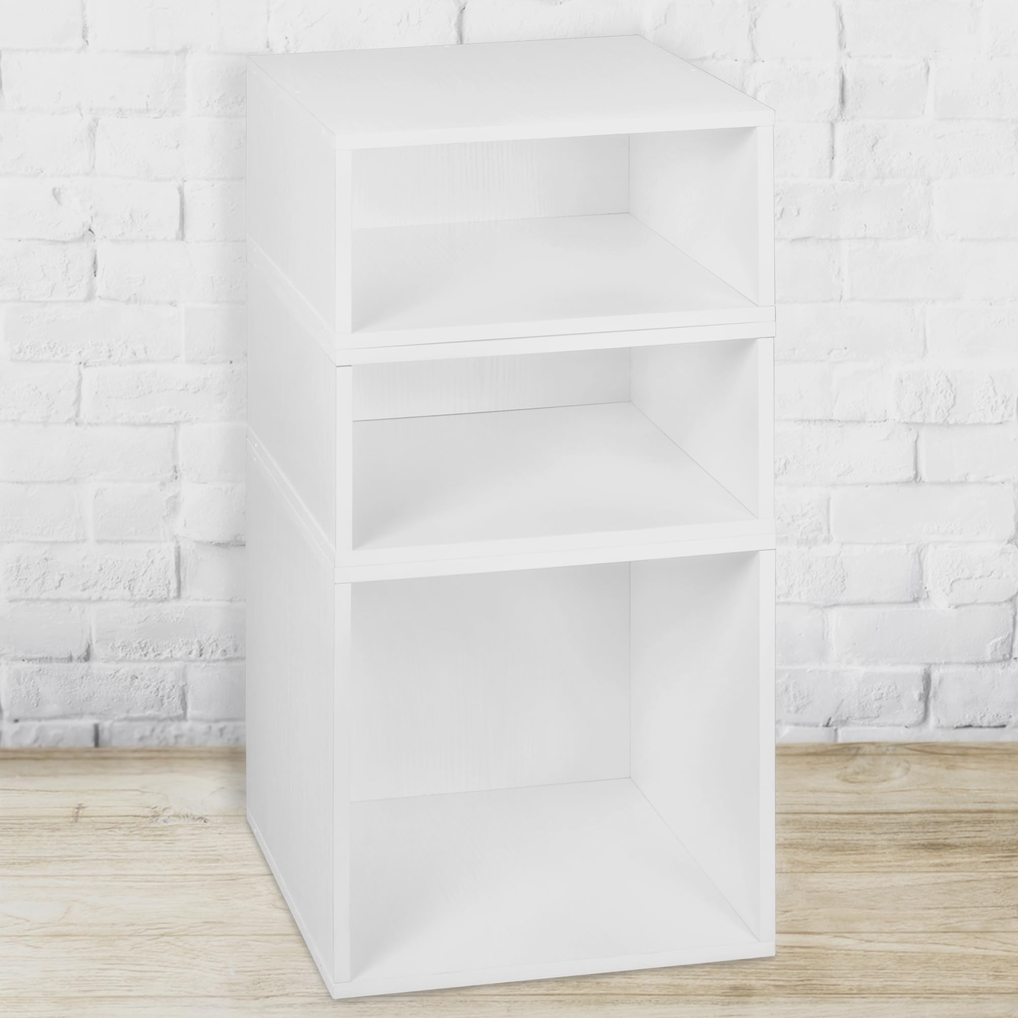 Premium Niche Cubo Deluxe Storage Set with Full & Half Size Cubes - 12-Piece Organizer for Closet, Nursery, or Office - White