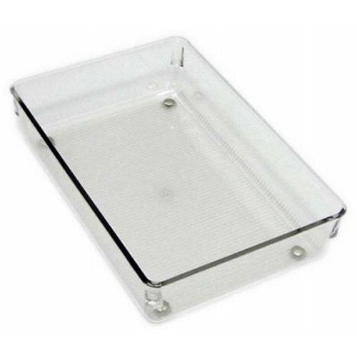 LINUS Clear Drawer Organizer 6 x 9 x 2 Inches - Plastic Storage Bins for Kitchen, Bathroom & Office - Perfect for Utensils, Makeup & Office Supplies
