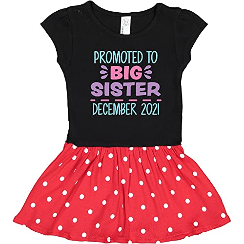 Inktastic Big Sister Toddler Dress - Cute & Comfortable Girls' Outfit for Sibling Announcement, Holidays & Family Photos (December 2021 Collection)