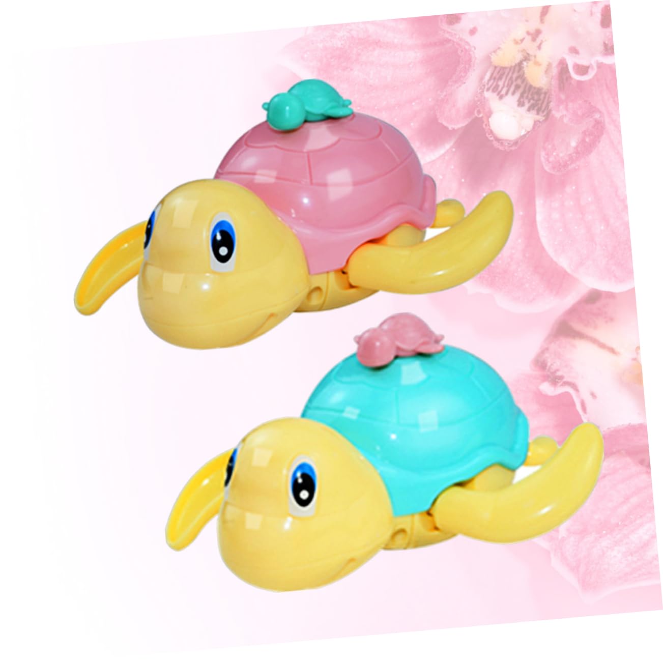 DRESSOOS 2-Pack Wind-Up Swimming Turtle Bath Toys - Safe Bathtub Water Toys for Toddlers & Kids | Fun Bath Time, Pool & Beach Play