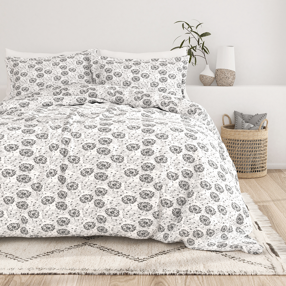 Make A Wish Pattern 3 Piece Duvet Cover Set - Soft & Stylish Bedding for Kids' Rooms, Guest Bedrooms & Cozy Home Decor