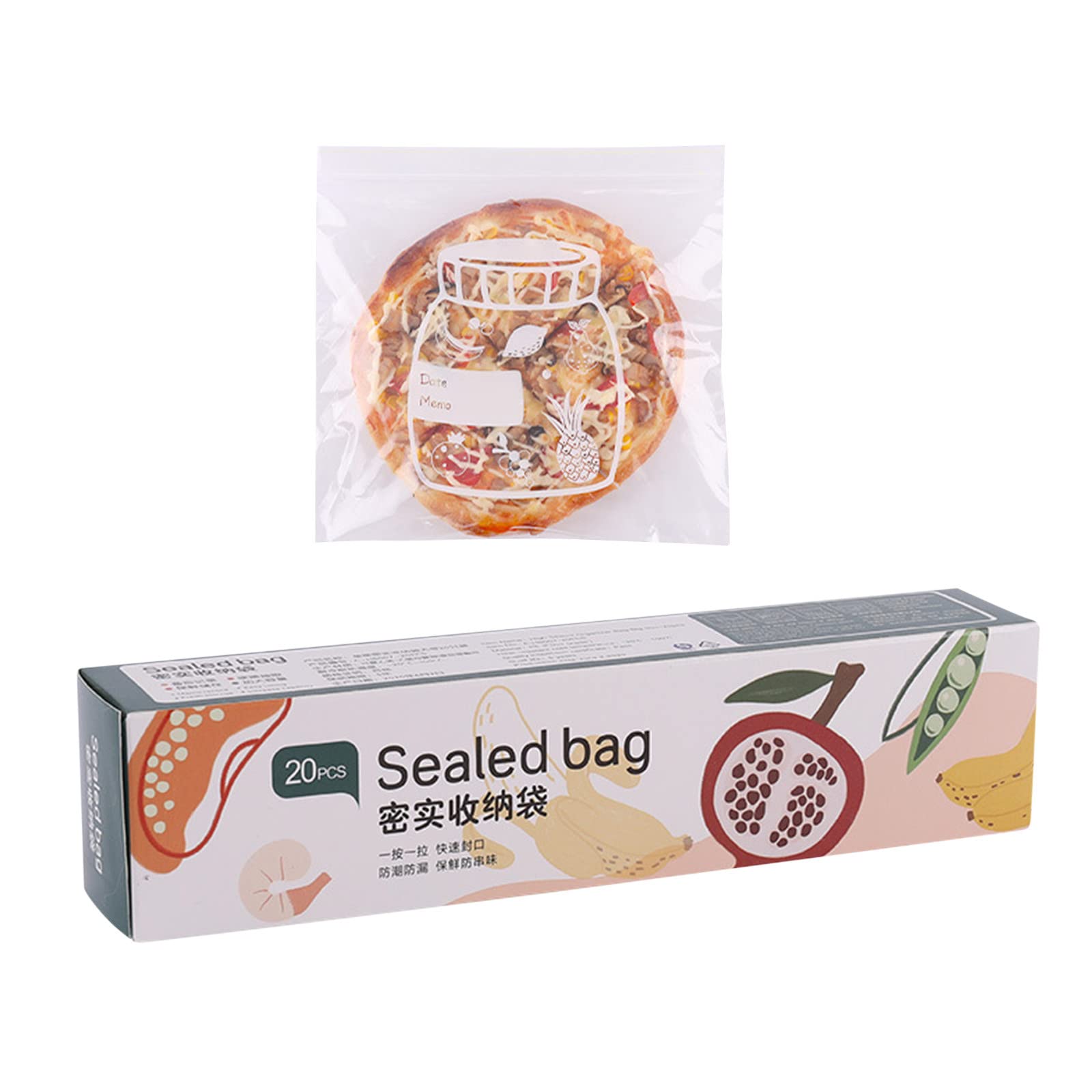 20 Gallon Freezer Bags + 30 Sandwich & Snack Bags - Heavy Duty Food Storage Bags for Freezing, Meal Prep & Organizing - BPA Free Reusable Plastic Bags for Kitchen, Picnic & Travel