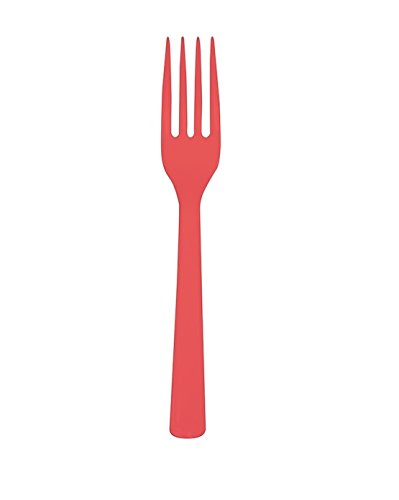 Premium Heavy-Duty Coral Red Party Forks - Club Pack of 288 (1 Inch) - Perfect for Weddings, Birthdays, and Catering Events
