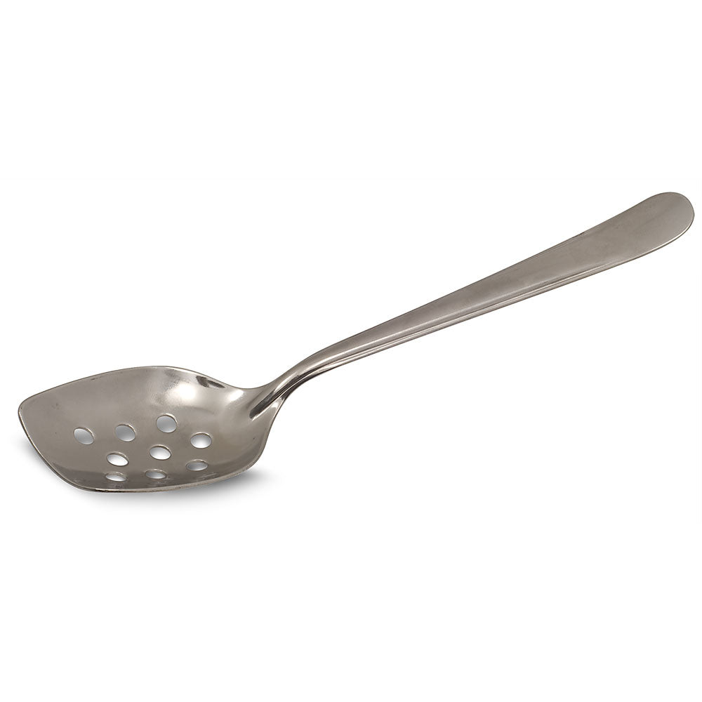 8-Inch Slanted Perforated Utility Spoon - Perfect for Cooking, Serving, and Straining in the Kitchen