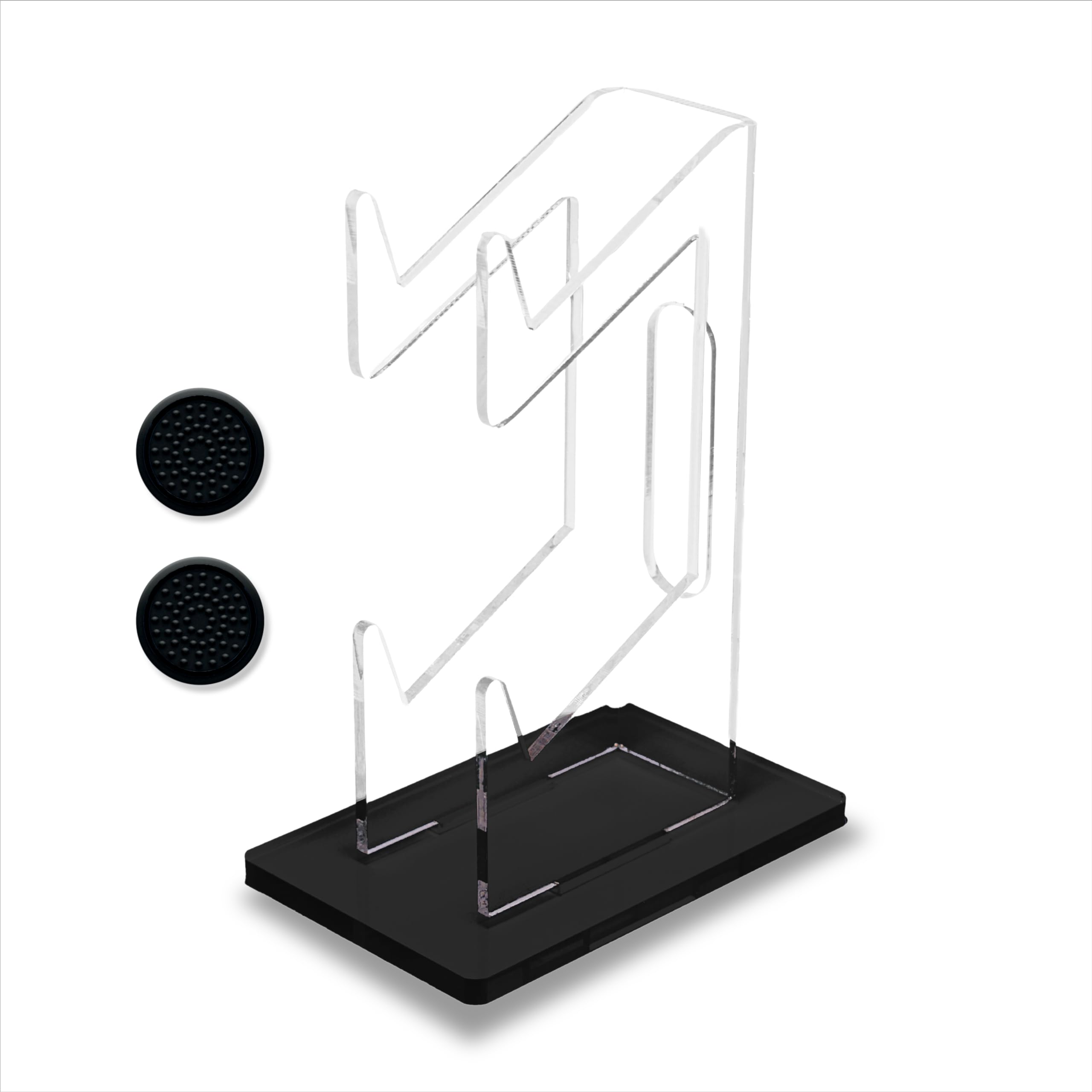 Universal Dual Controller Holder for PS4, PS5, Xbox ONE & Nintendo Switch - Black Gaming Controller Stand with Charging Station | Perfect for Gaming Setup, Desk Organization & Multiplayer Sessions