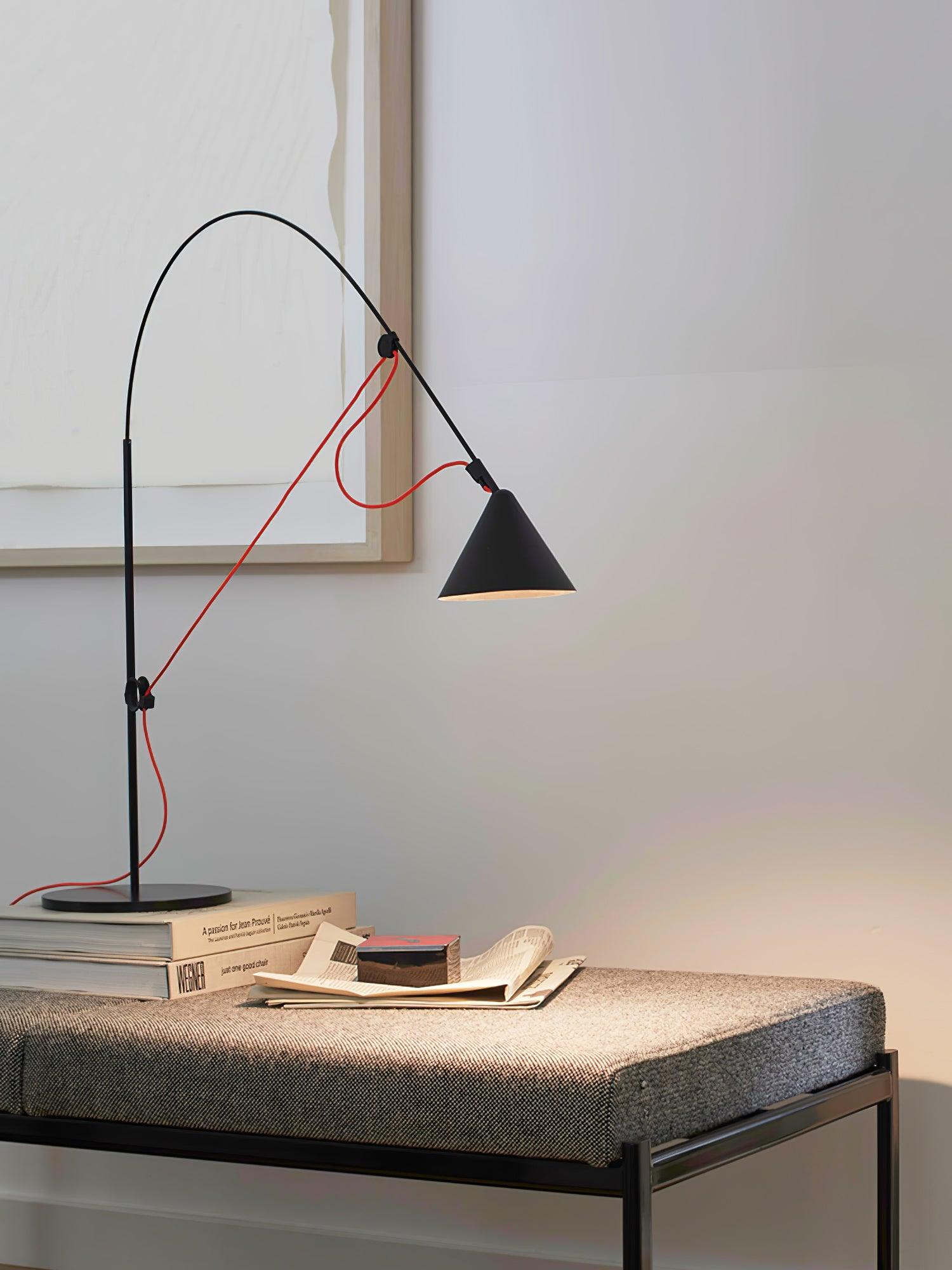 Ensure Black Table Lamp - Modern LED Desk Light for Home Office, Bedroom & Study - Perfect for Reading, Working & Decor
