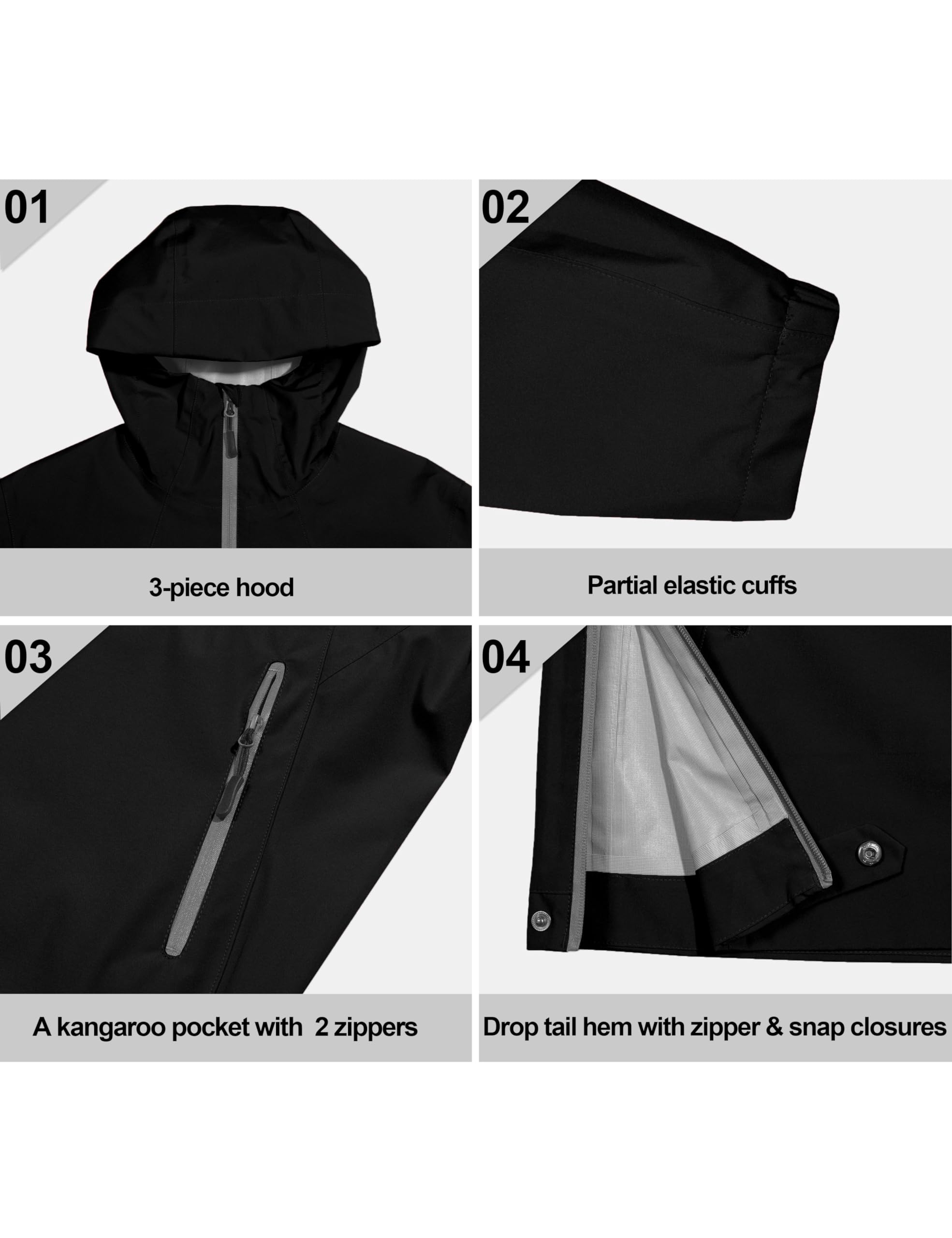 Little Donkey Andy Women's Waterproof Rain Jacket - Lightweight Windproof Anorak for Hiking, Outdoor & Travel - High-Performance Water-Resistant Jacket for Rainy Weather & Adventure Activities