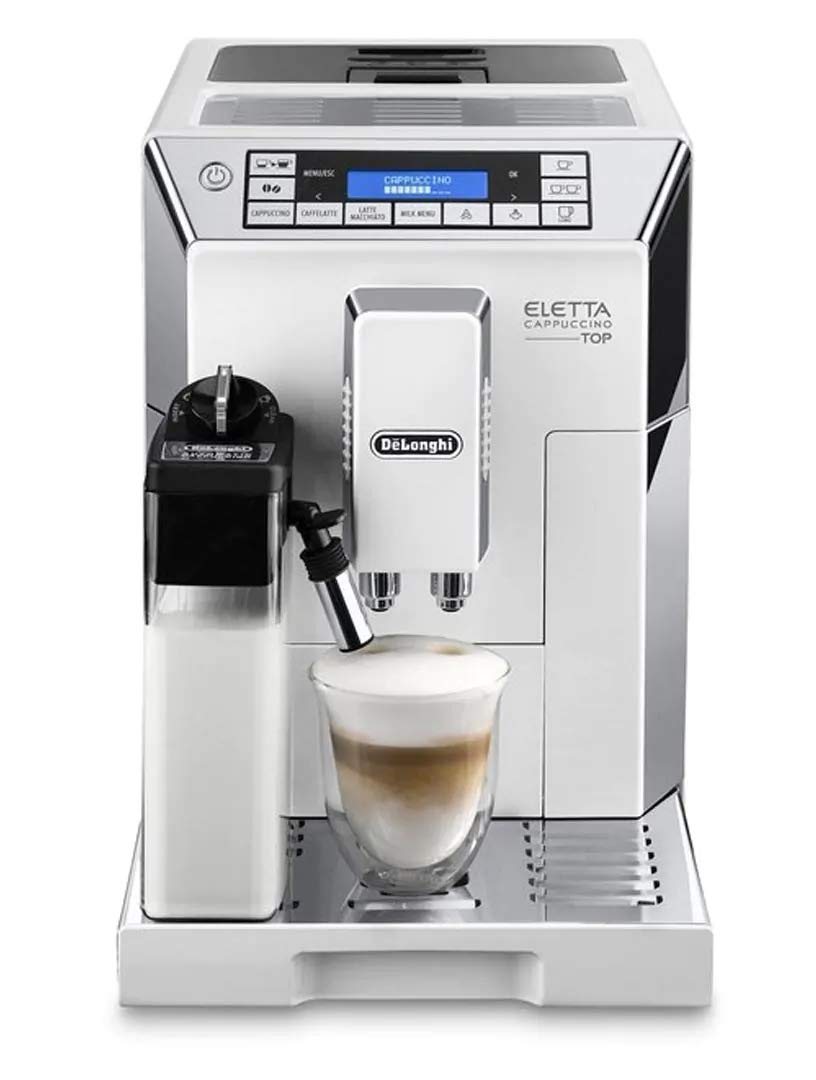 De'Longhi Eletta ECAM 45760 Super Automatic Espresso Machine with Adjustable Silent Ceramic Grinder, Double Boiler & Milk Frother - Perfect for Brewing Espresso, Cappuccino, Latte & Macchiato at Home or Office